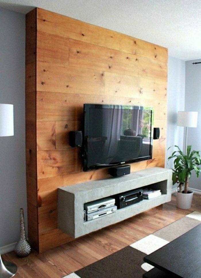TV-vägg-TV väggväggkonstruktion trä-vackra-väggar-living-väggkonstruktion