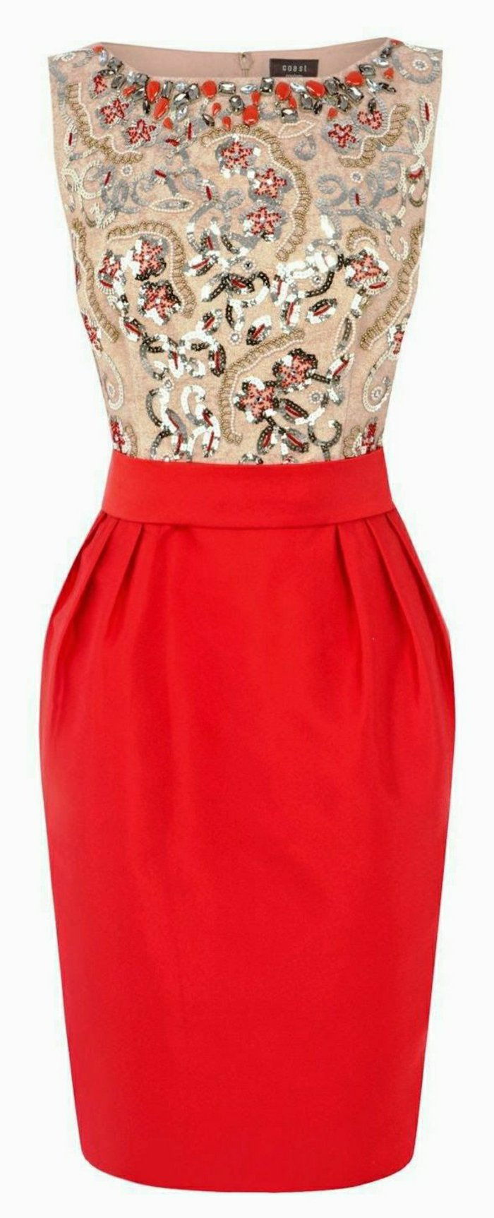 slávnostné oblečenie-Ženy-red rock extravagantné zdobené shell