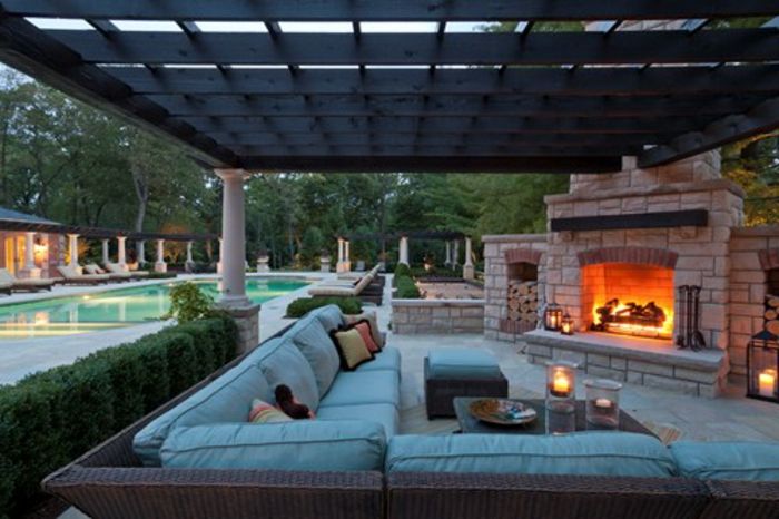 vatră-de-terasa-modern mare canapea