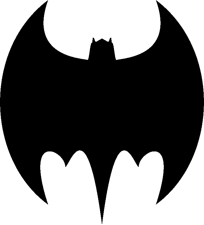 Dê uma olhada nesta idéia para um logotipo batman com um bastão grande preto
