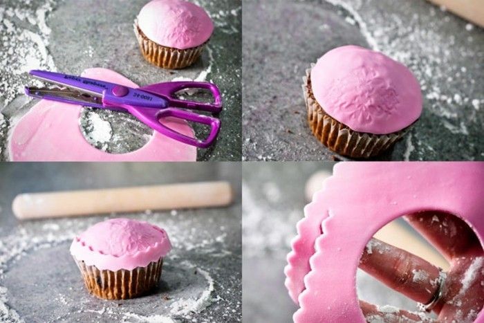 fondant-selv-make-kake-dekorere-rosa fondant figurer-for-muffins