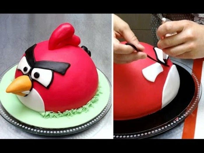 Fondán-yourself-make-koláče-zdobiť-nahnevaný vtáky