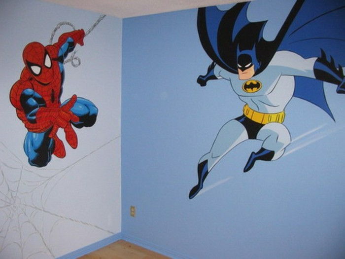 wallpapers-for-kids-room-intessante-wall-design-great-heroes