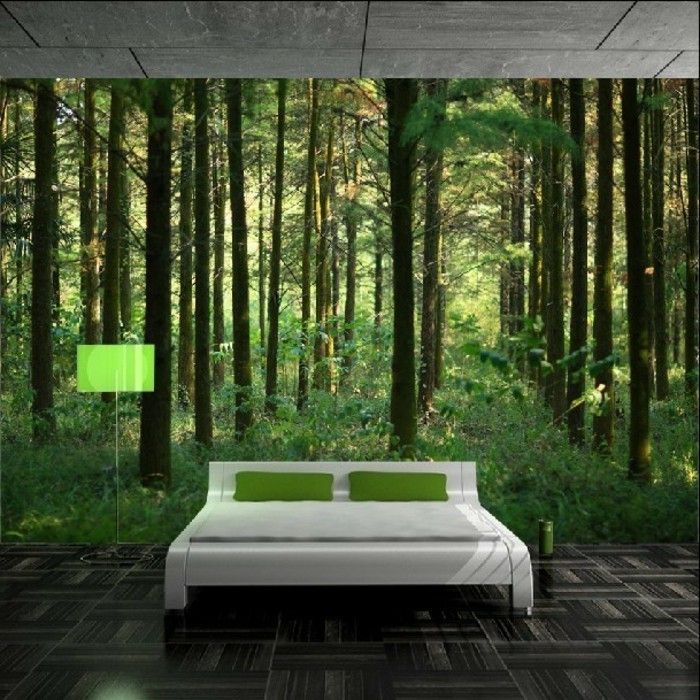 Nuotraukų tapetai miškų gražus dizainas-the-miegamasis