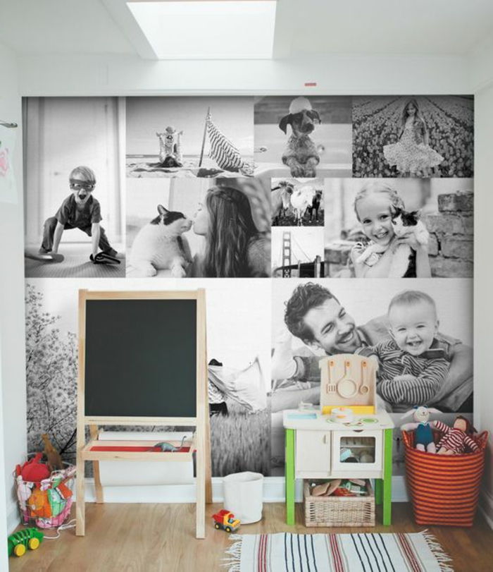 Bilde vegg uten ramme med svart og hvitt bilder