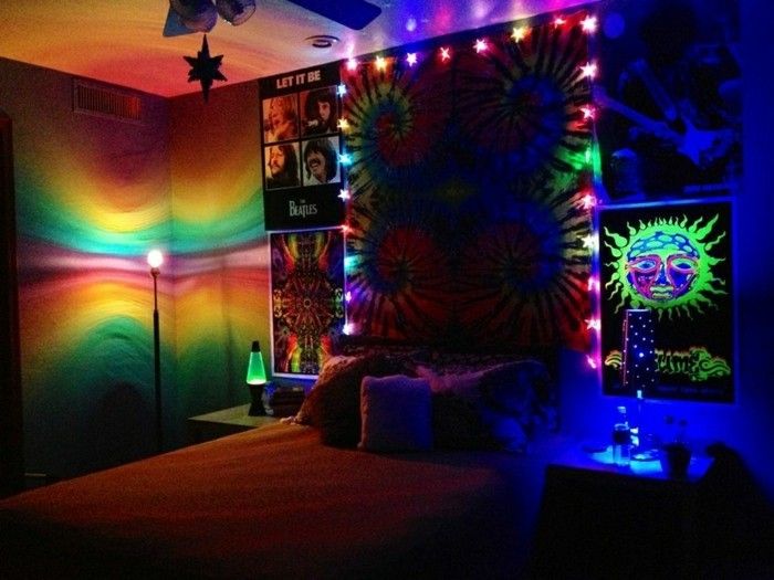 Colorat culori freschedekoideen-frechedekoideen dormitor-hippystyle-star-diferite