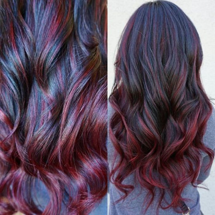 penteados bonitos, blusa cinza, longos cabelos negros com bochechas vermelhas