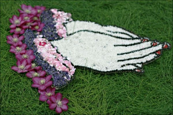 malonu lavonas gėlių kilimų-balta-rankos