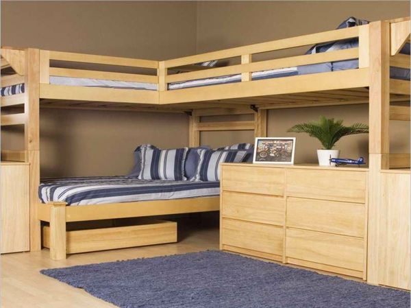 funktionella förskolor möbler hög säng med-en-desk