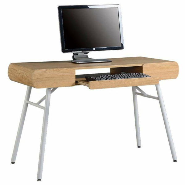 designer desk - model creativ din lemn cu un ecran negru pe el