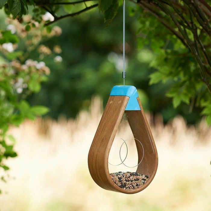 Construa alimentadores de aves para pássaros, encha-os com sementes e sementes de girassol