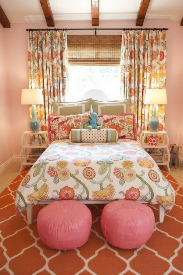 gordijnen suggesties decoratieve-flowers-bedroom
