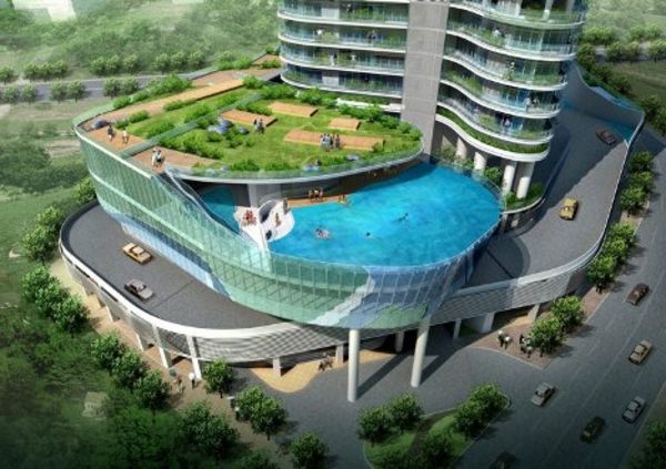garden-pool-luksus-building-bilde-av-up-laget