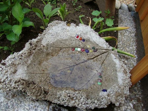 gartendeko-selbstgemacht-blatt - lage ideer til hagedekorasjon