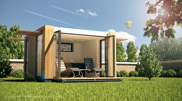 summerhouse-sweden-luxury - lehátka a zelená tráva