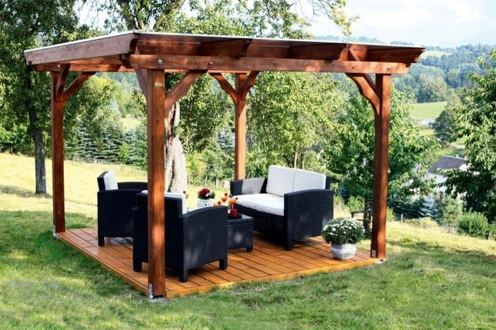 Pavilion-marseille-lemn-rattan grădină mobilier de grădină