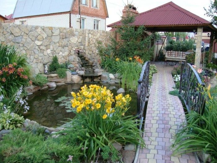 Ustvarjanje-bitni ustvarjanje vrt ribnik do ribnika-tema-Vrt-