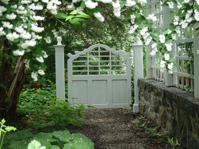 cancello del giardino-auto-costruire-piccolo cancello del giardino in legno