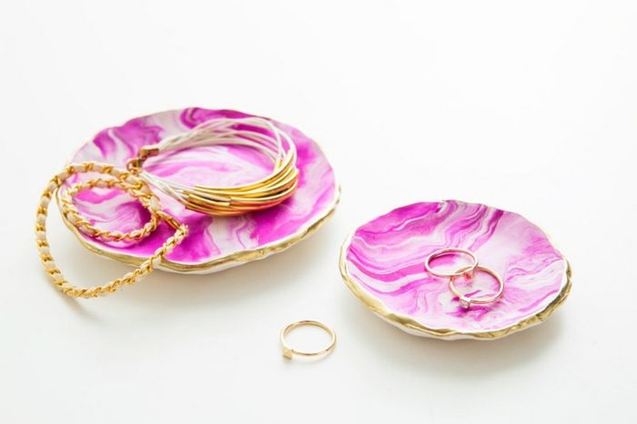 DIY smycken skålar av själva gips, smycken, ringar, armband
