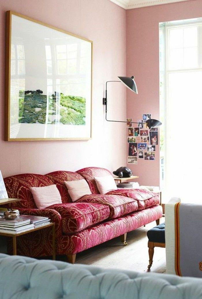 Dabartinis interjero-patogi sofa-raudona
