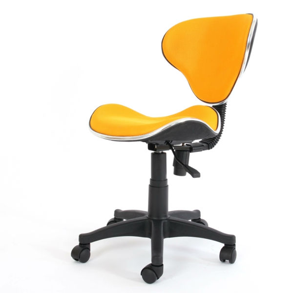gul-komfortabel kontorstol Elegant modell kontormøbler