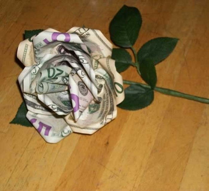 pieniężnej prezent ślubny-Rose pieniędzy niż niezwykłym darem