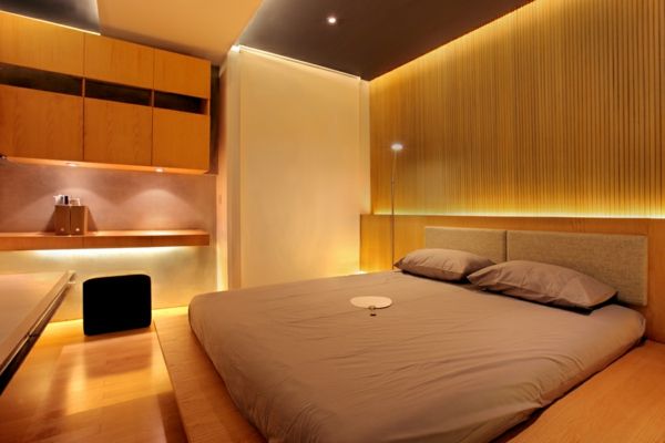 jaukus apšvietimas-in-the-miegamasis dizaino idėja