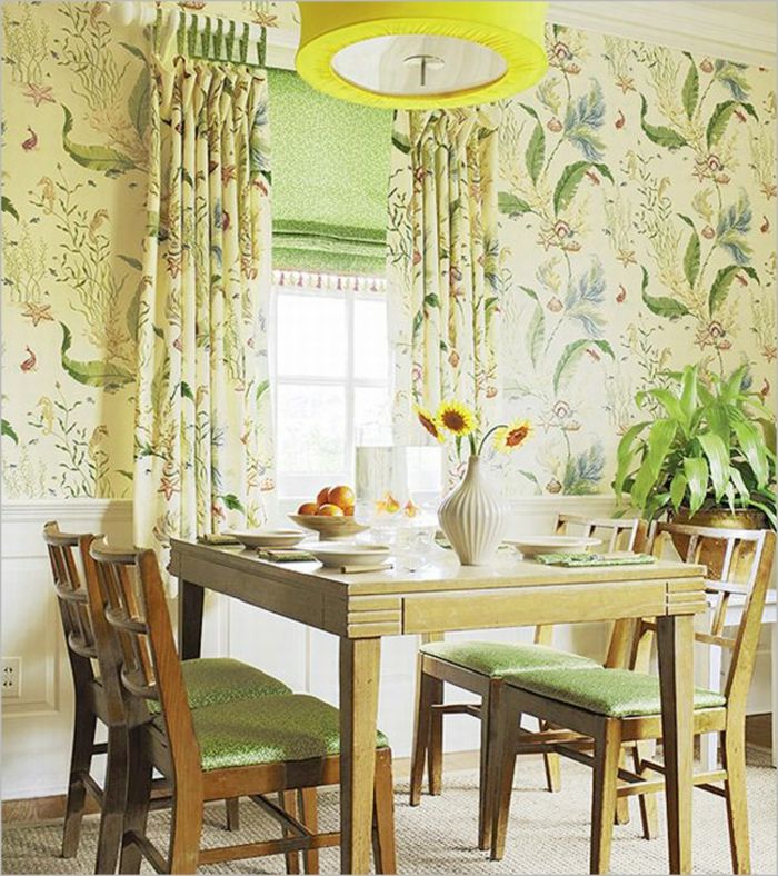útulná jedáleň-light-s-zaujímavým dizajnom slnečnica retro tapety