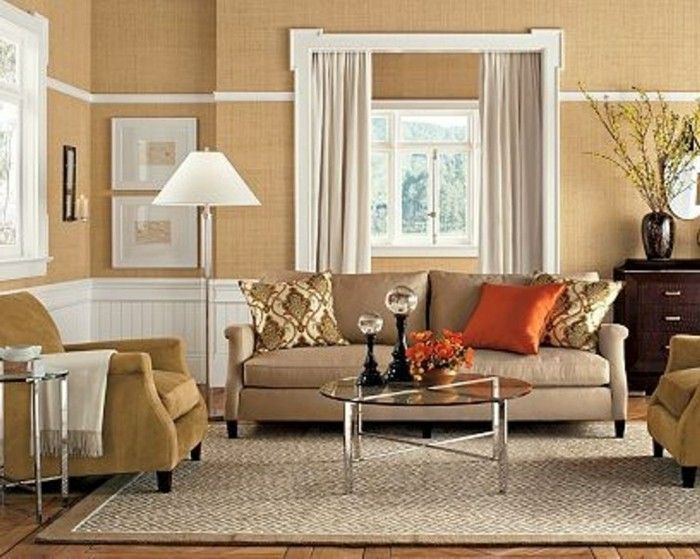 koselig-ambiente-beige fargen på veggen-for-stue