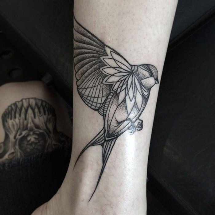 geometrinių tatuiruotė vaizdus Paukščių Tatuiruotė