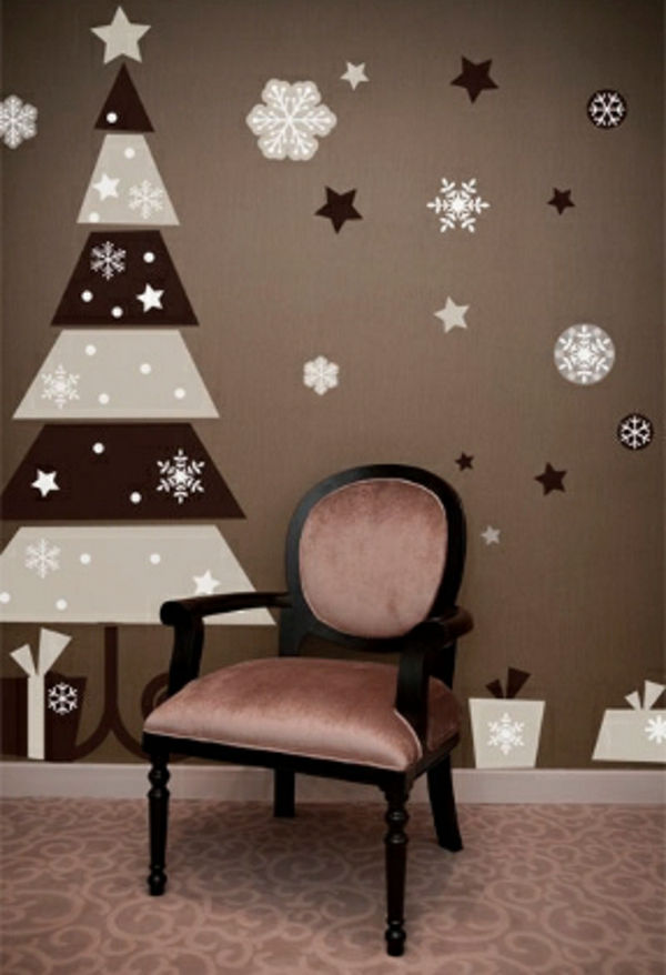 chichotať-smile-design-vianočný stromček-múr nálepka-zmenená