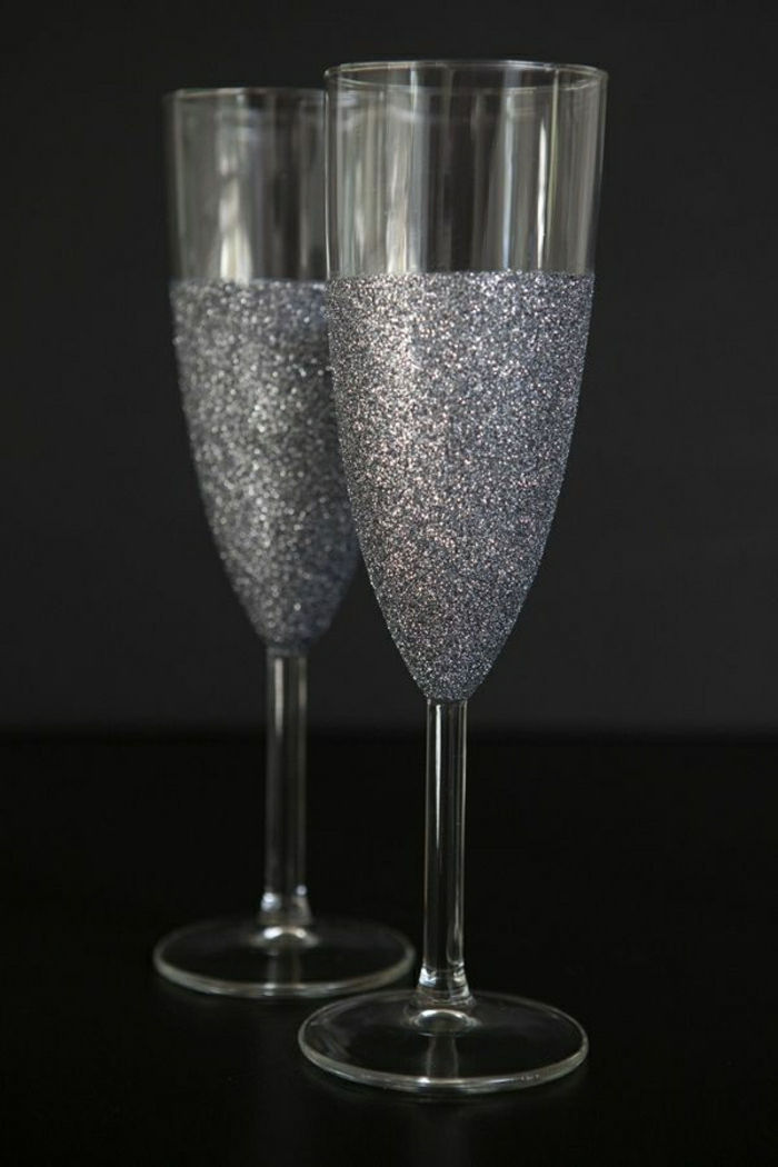 skinnende champagne glass