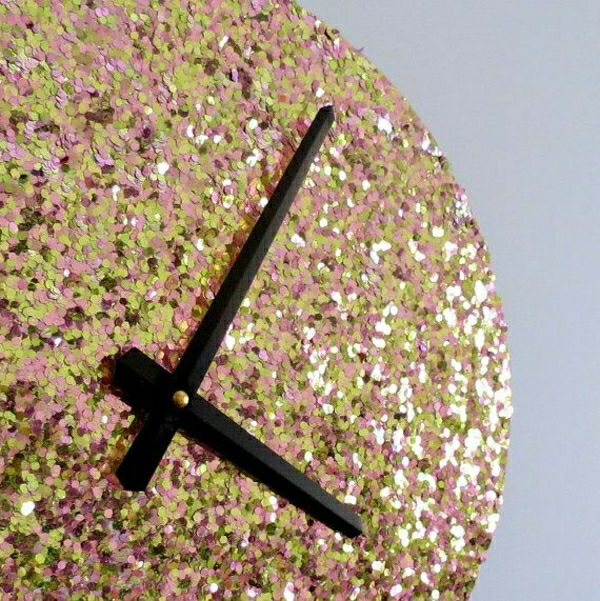 lesklý-clock Creative stena konštrukcia s prácou v chladnom nástenné hodiny