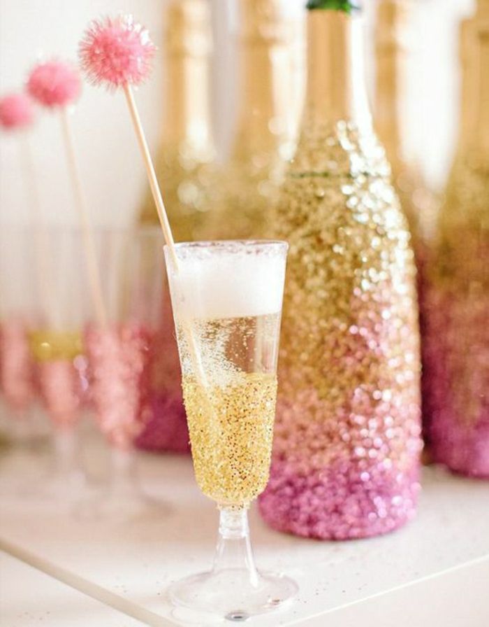 skinnende fest champagne glass