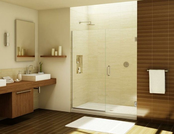 sklo sprcha múr zaujímavé kúpeľ-krásny dizajn