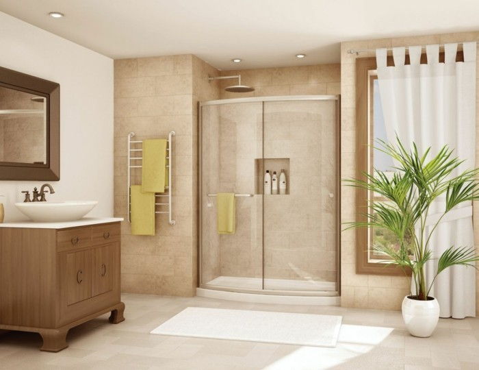 de vidro do chuveiro de parede moderna casa de banho-design