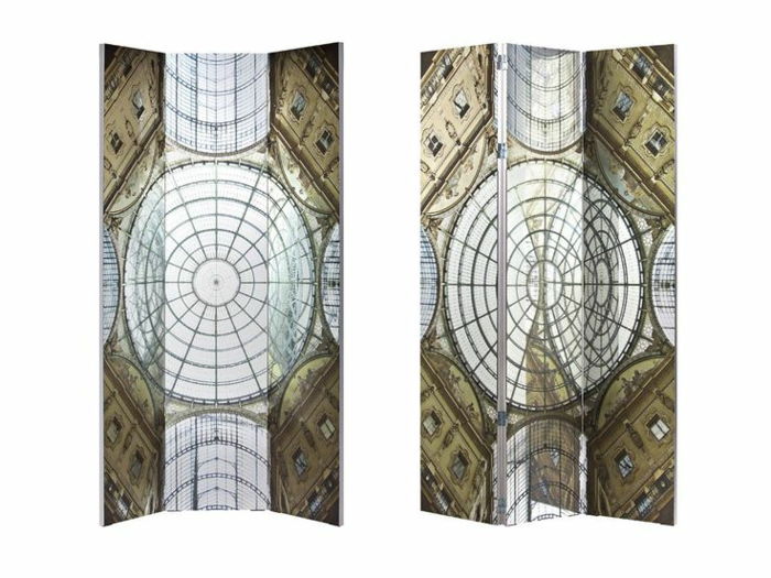 compartiment optic de cameră cu divizor gotic din sticlă cu copertă, motive de catedrală