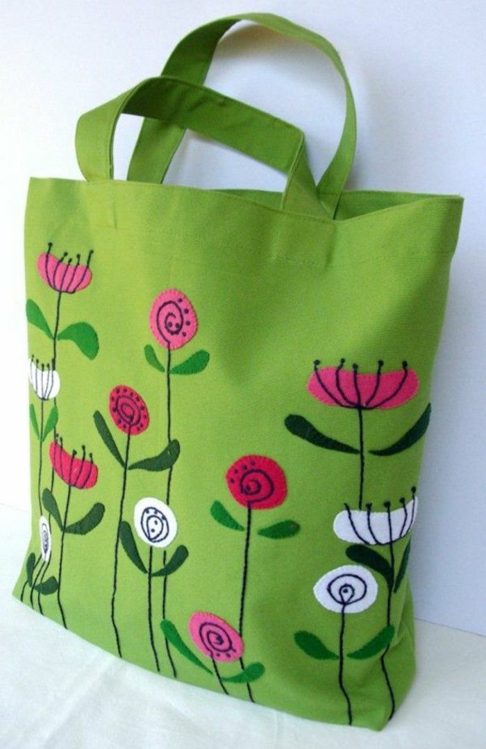 žalia-Fancy-krepšys-su-gėlių-apdaila