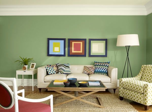 green - moderná farba-by-the-obývacích obrázkov