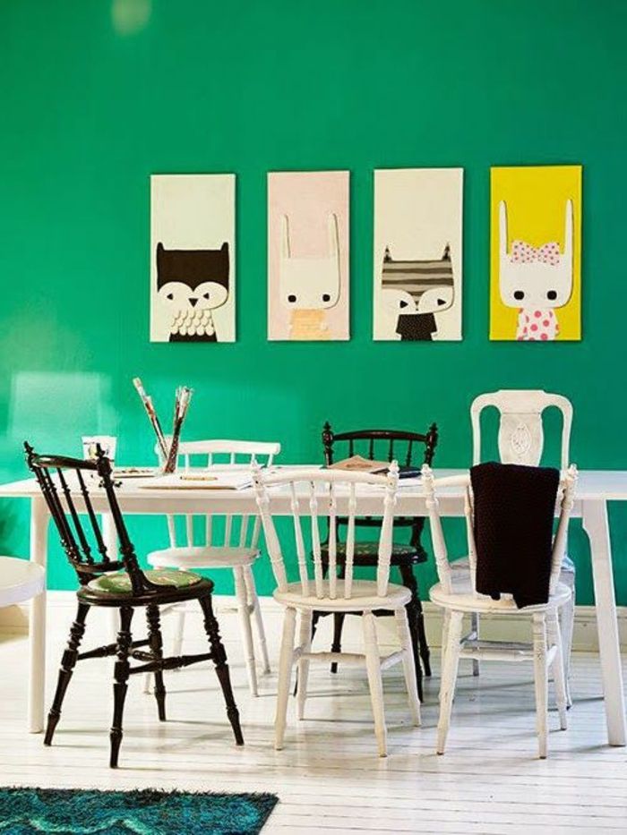 zielony kolor ściana cztery interesujące tapety na ścianie w-w-diningroom