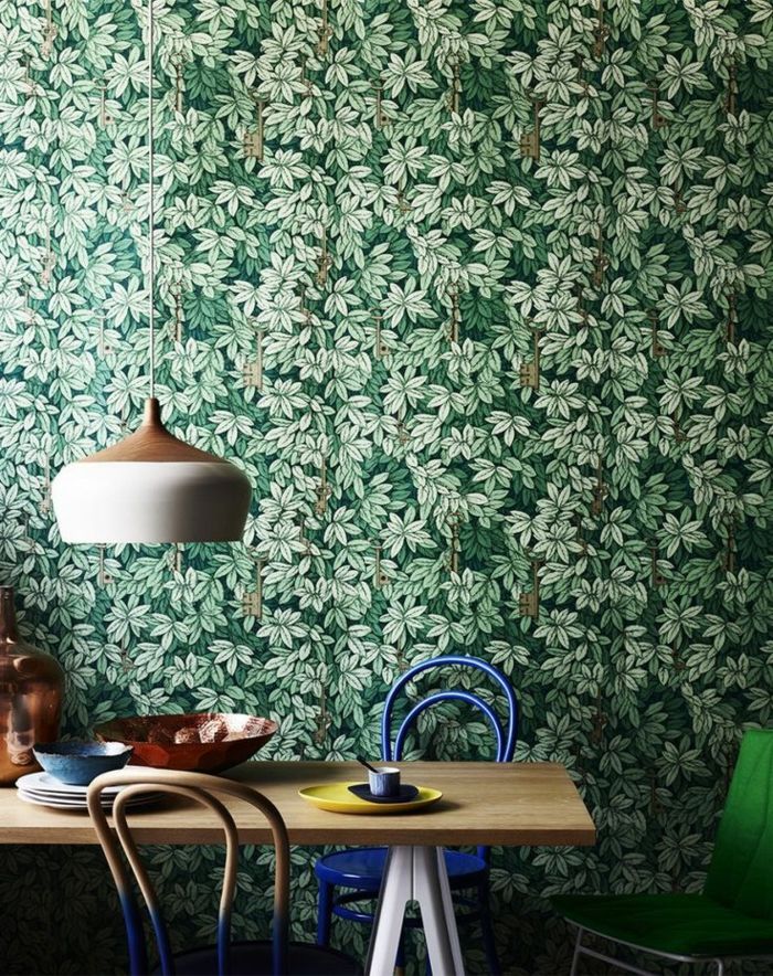 zielona ściana kolor piękny-tapety-the-pokojowe