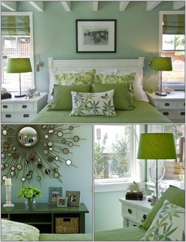 green-wall design-for-sypialni-cool-design