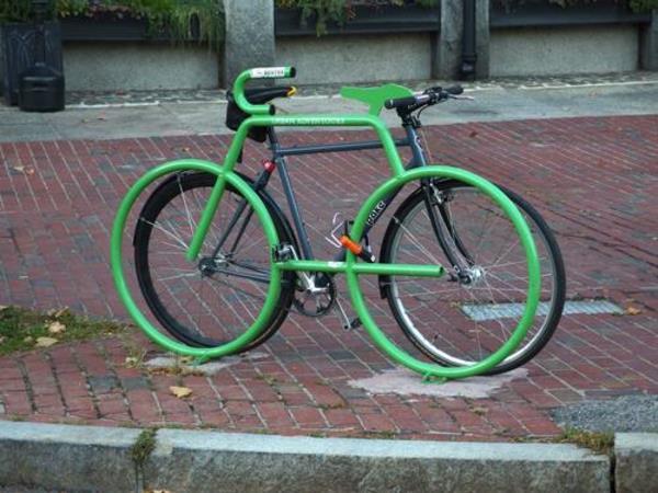 Green Bicycle stand-like-a-bike fiets-in-Green
