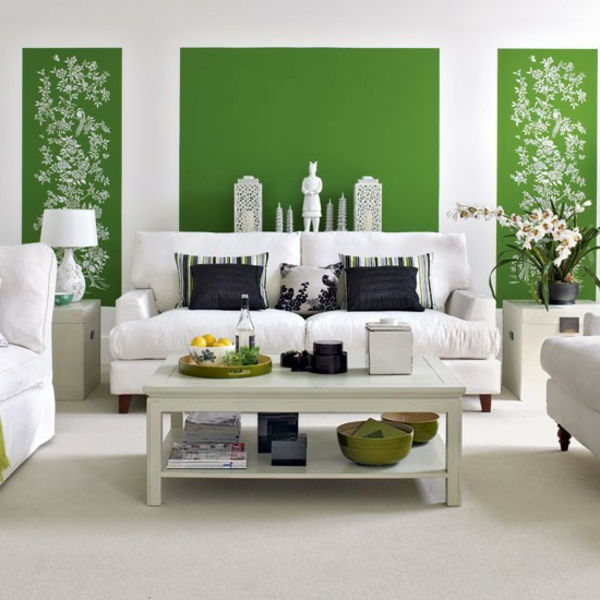 green-Wohnzimmer.Wandfarbe-Grüntone-