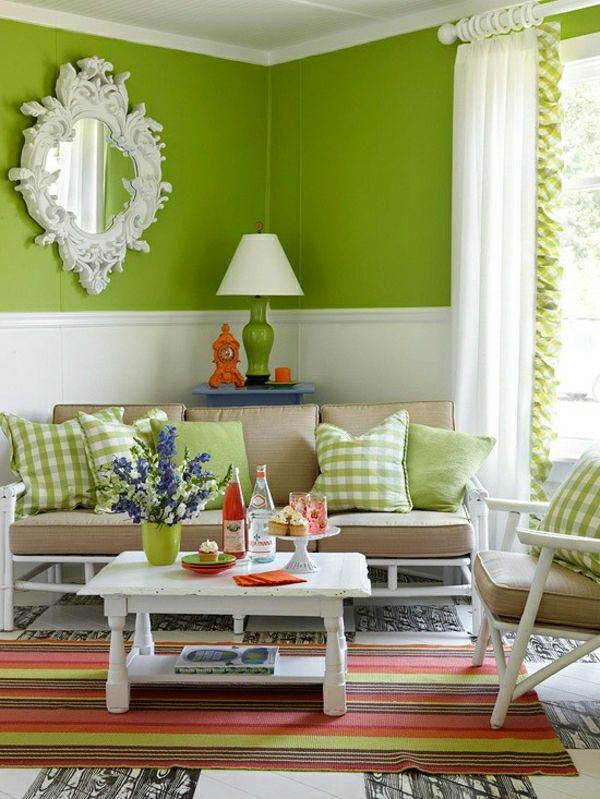 tonuri verzi-perete-culoare-modern-design-arunca perna in verde