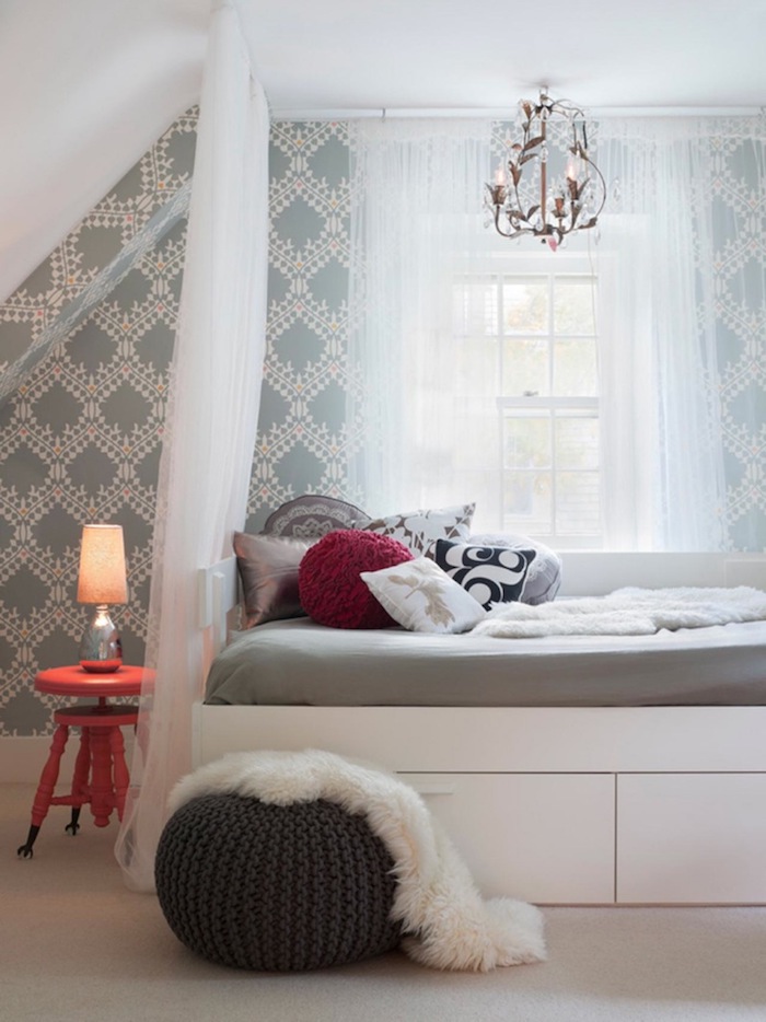 idee da camera bianca per camera da letto per imitazione di cuscini da terra deco e soffici tappeti su di esso accoglienti a casa