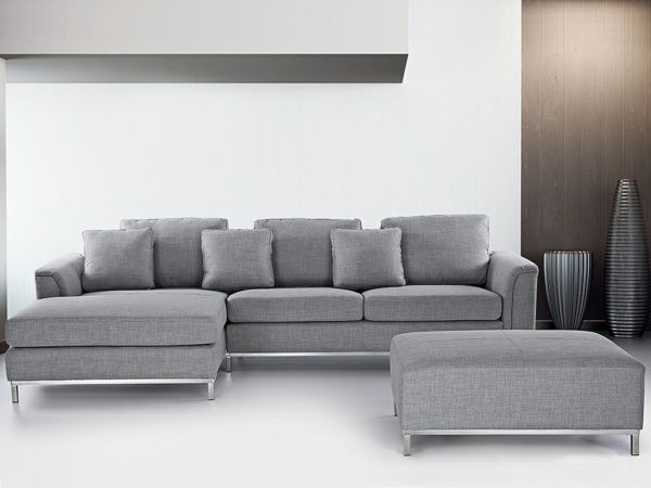 grå-komfortabel sofa-grå-farge-vakre-etablering ideer-for-the-stuen