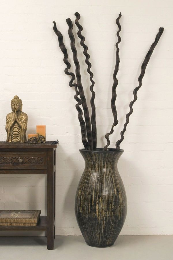 siva talna vaza z dekoracijo - buddha ideje