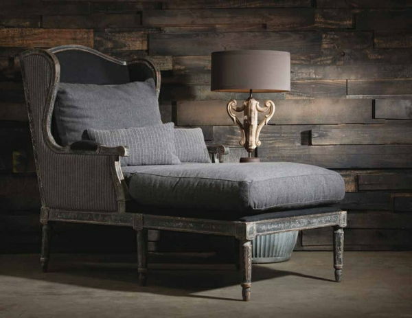 retro-šedý lounge chair kreslo-in-house