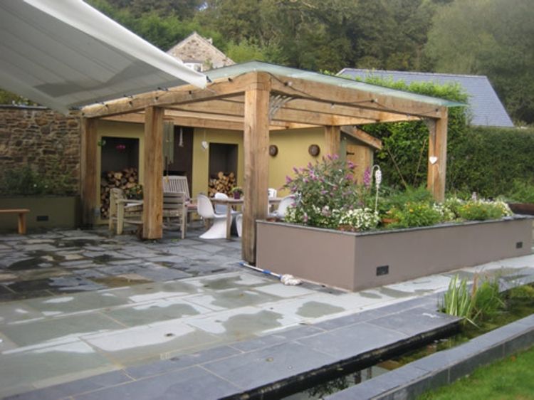 Pergola-lemn-terasa-gradina-chic-nobil-modern nou design elegant